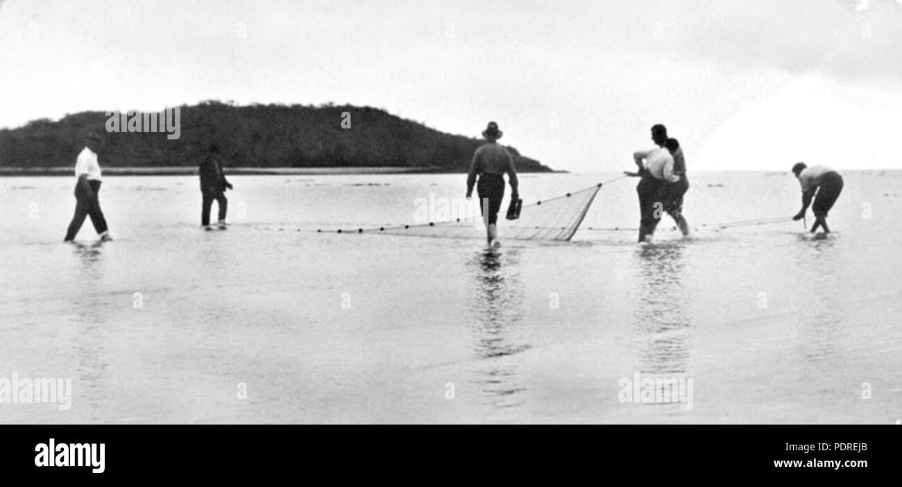 123 Queensland archivi di stato 940 Netting per Esche Goldsmith isola c 1931 Foto Stock