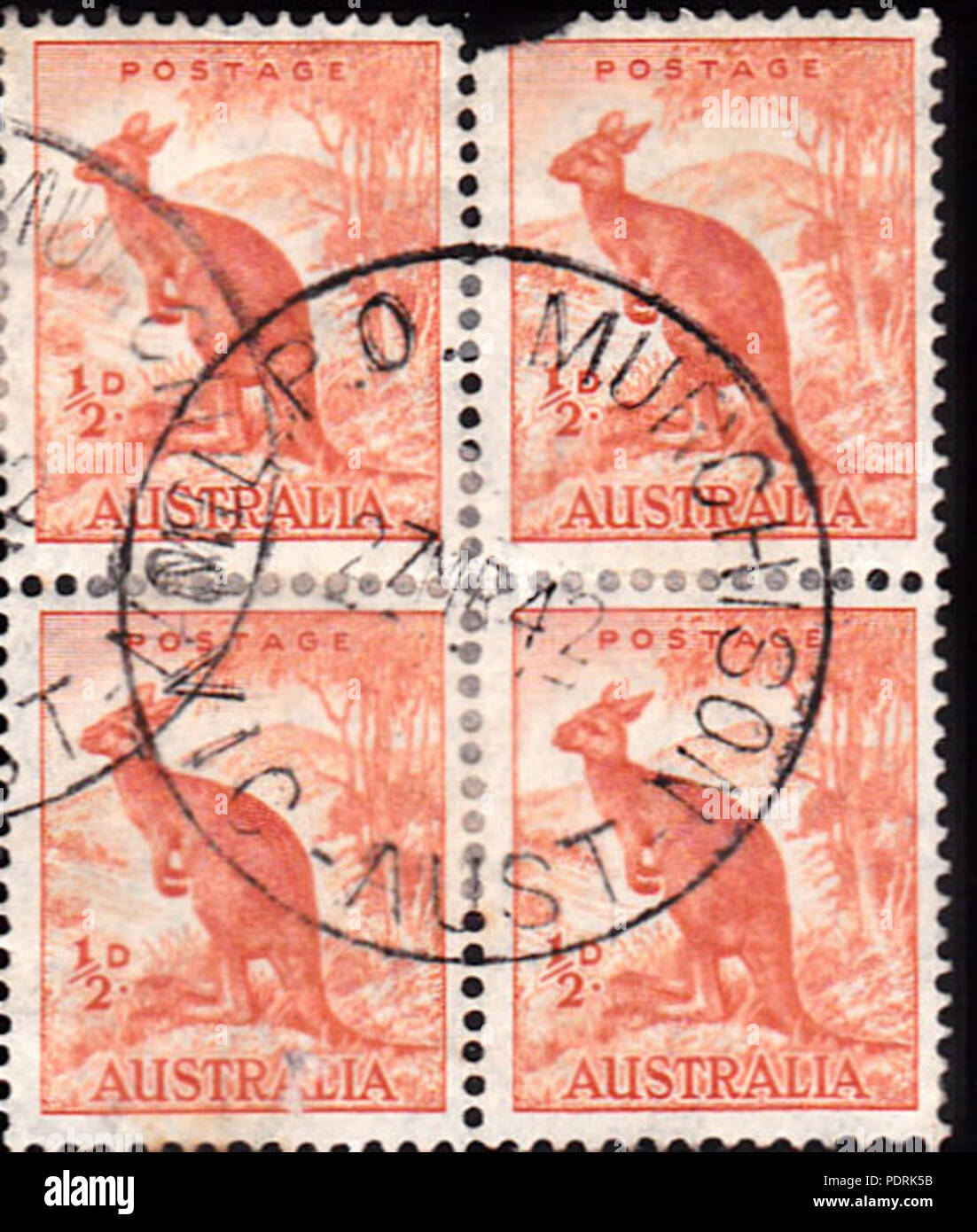 98 Farà fede il timbro postale Miitary Murchison PO Foto Stock