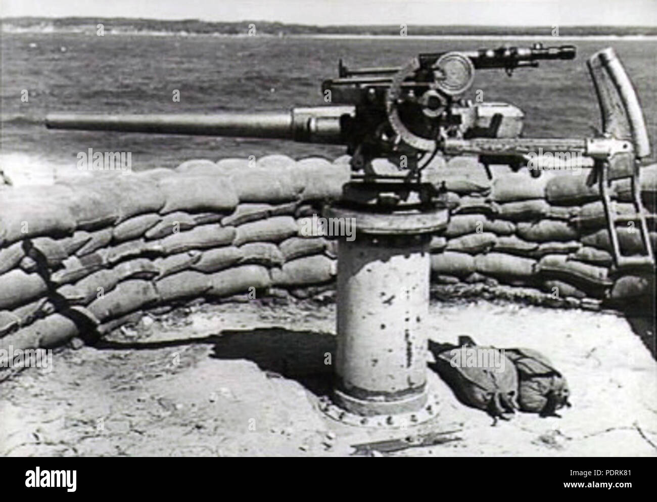 99 QF3pdrHotchkissSydney1942 Foto Stock