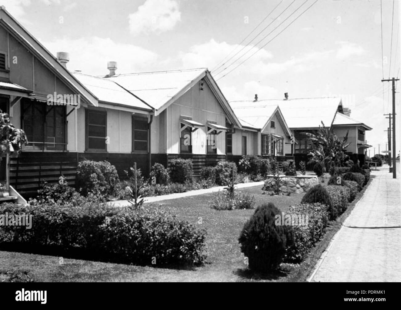 109 Queensland Archivi di Stato 3004 giardini sul far della sera Home Sandgate Novembre 1947 Foto Stock
