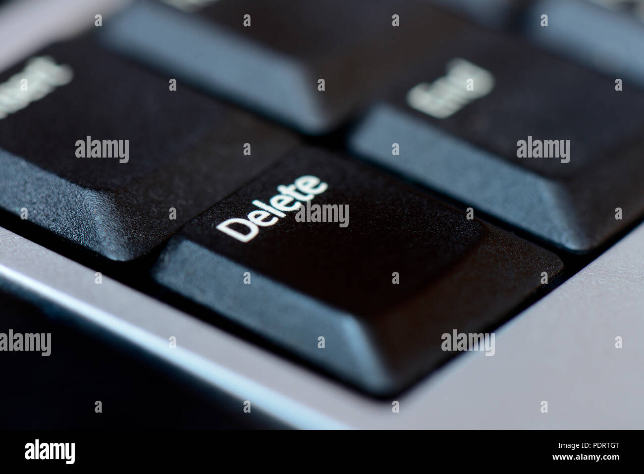 Computer-Tastatur mit Delete-Zeichen, Delete-Taste Foto Stock