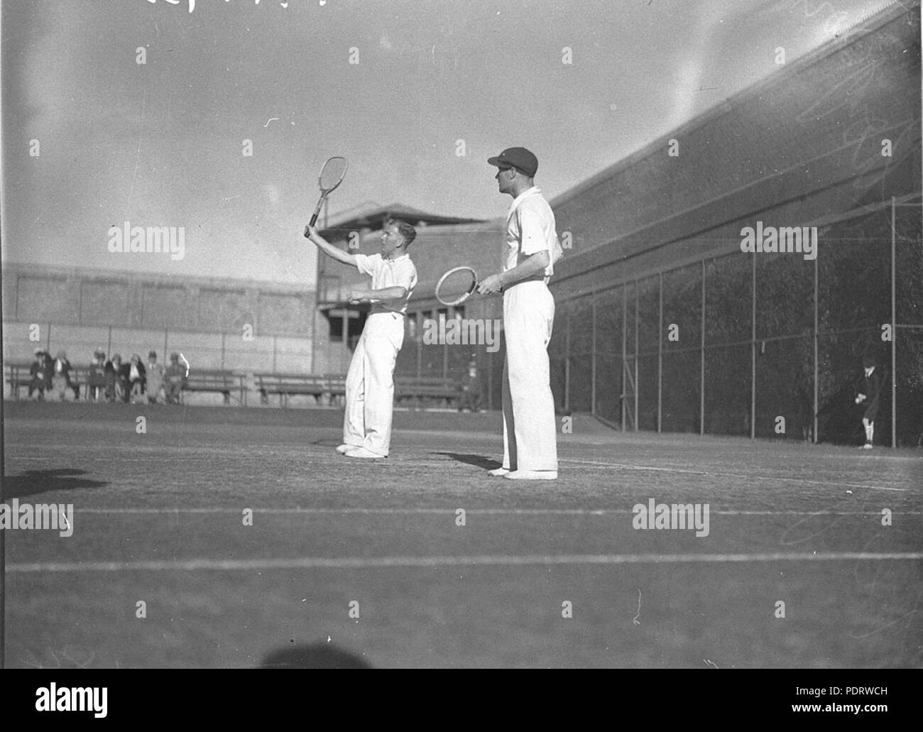 160 42744 SLNSW Don Ferguson e Dave Thompson città di Sydney tennis club Foto Stock