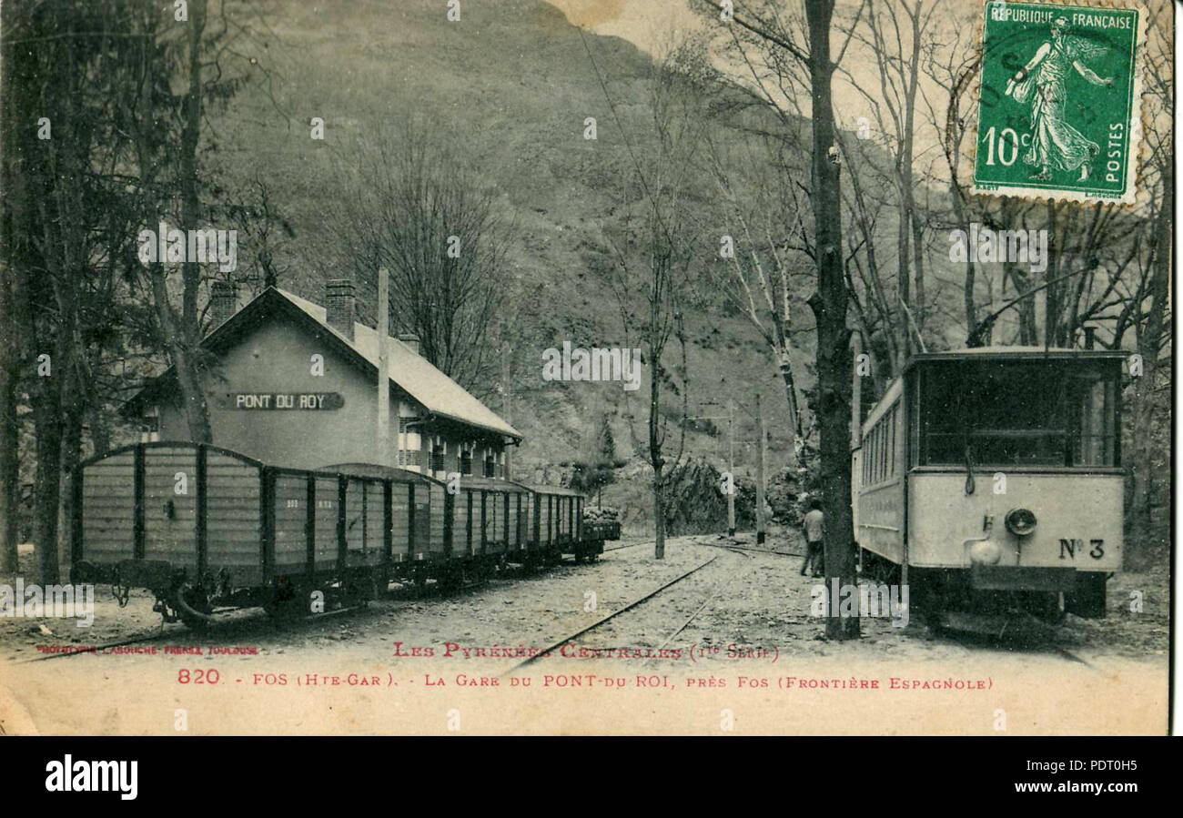 197 LABOUCHE 820 - Les dei Pyrenées centrales - FOS - Gare du Pont-du-Roi, près Fos (Frontière espagnole) Foto Stock