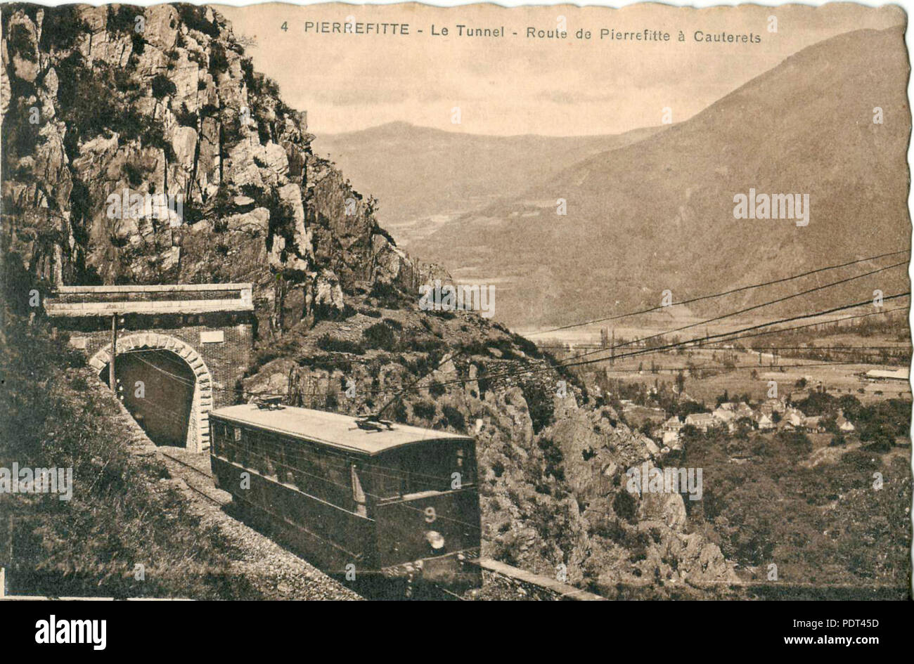 384 Zanetti 4 - Pierrefitte - Le Tunnel - Route de Pierrefitte à Cauterets Foto Stock