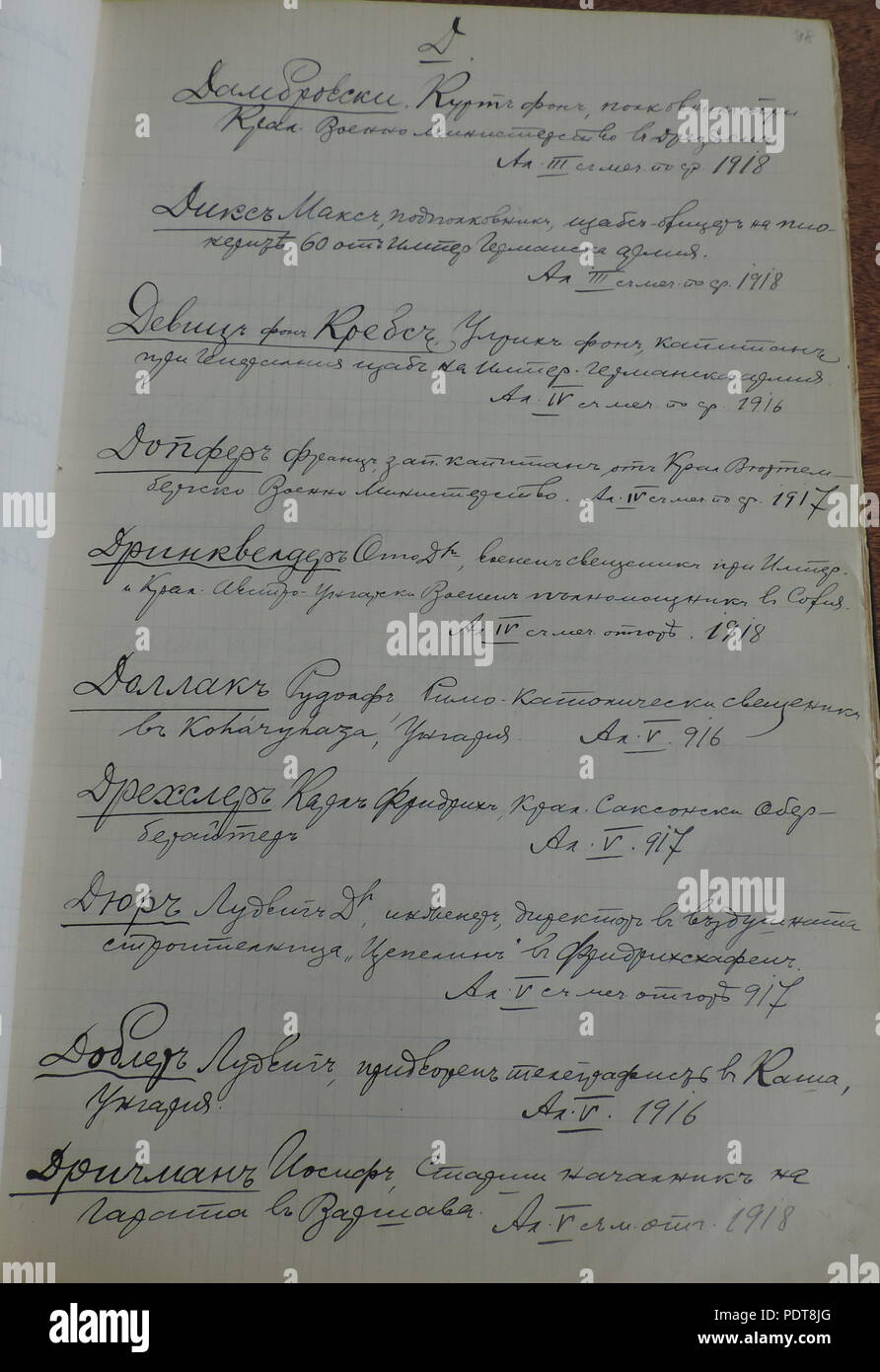 60 BASA-3K-2-123-98-Destinatari del bulgaro Ordine di San Alexander, 1912-1935 Foto Stock