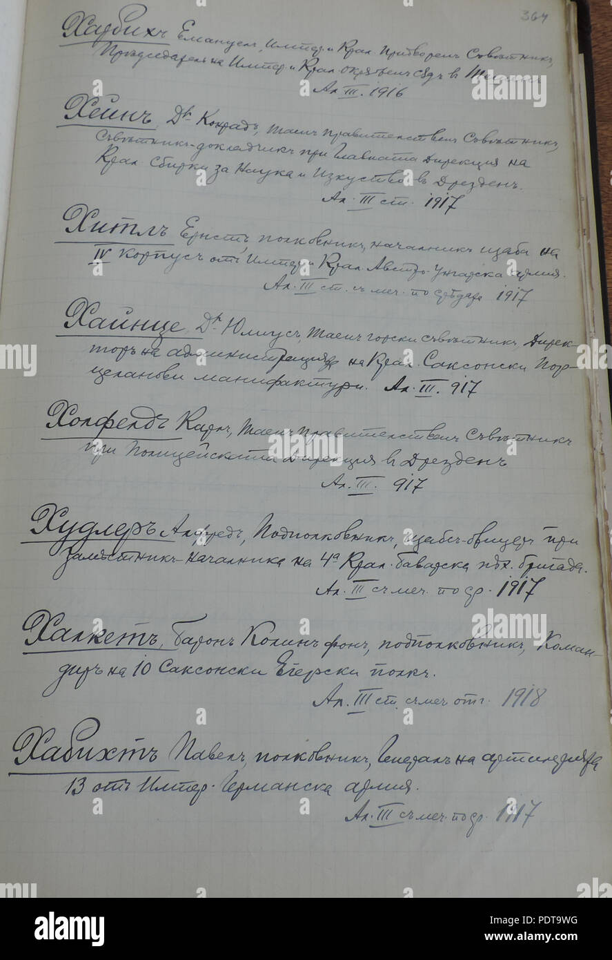 59 BASA-3K-2-123-364-Destinatari del bulgaro Ordine di San Alexander, 1912-1935 Foto Stock