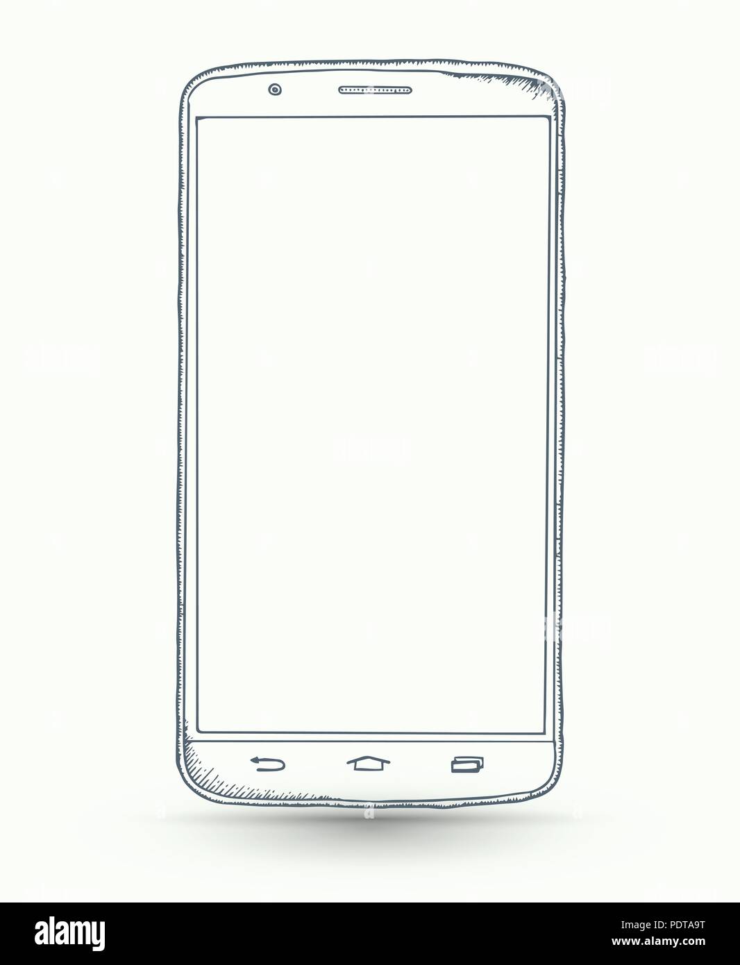 Nuovo smartphone realistico mockups isolati su sfondo bianco. Stock illustrazione vettoriale per la stampa, web elemento, demo di gioco e applicazione mockup. Illustrazione Vettoriale