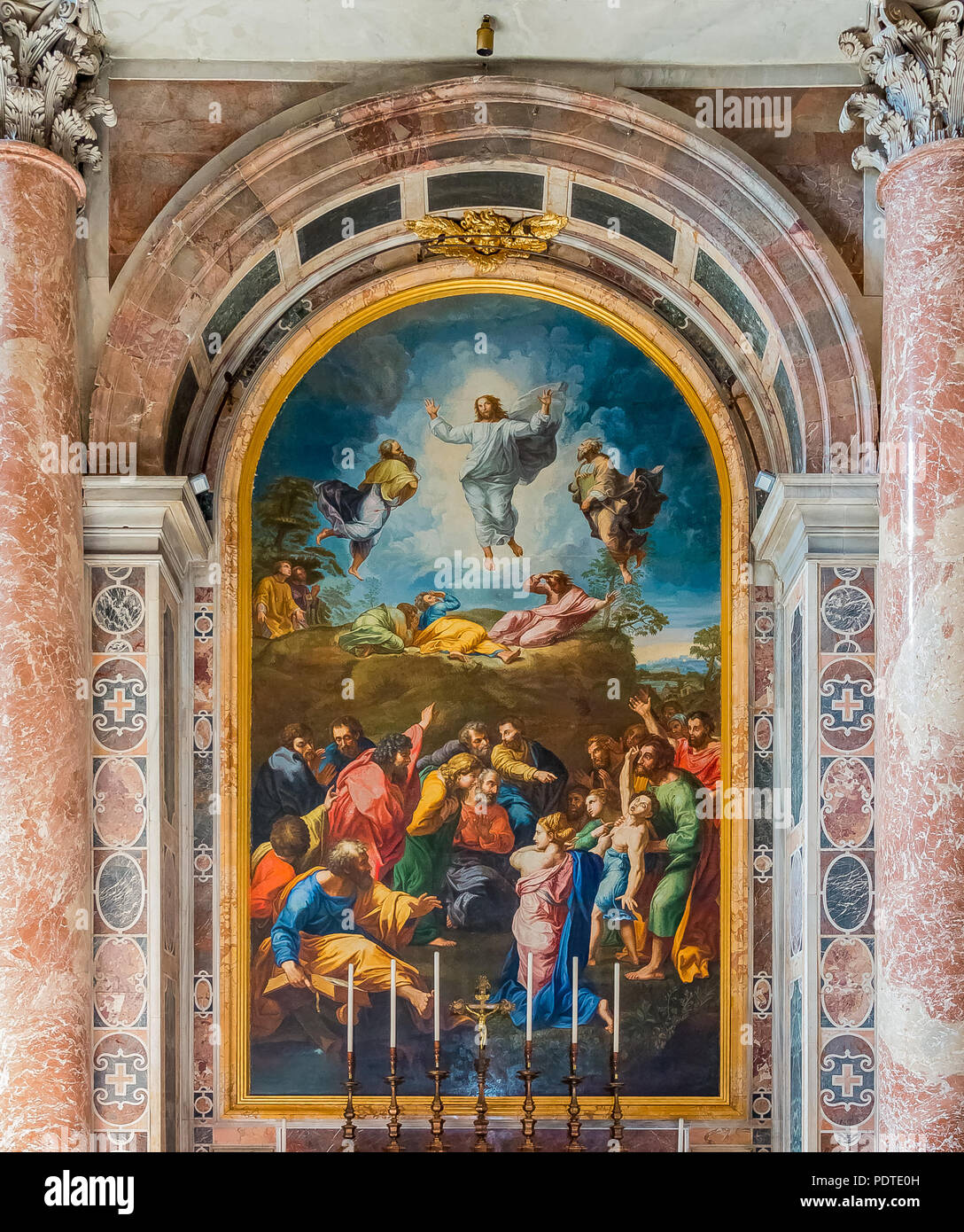 Città del Vaticano Vaticano - 12 Ottobre 2016: ornati fresco presso la Basilica di San Pietro in Vaticano Foto Stock