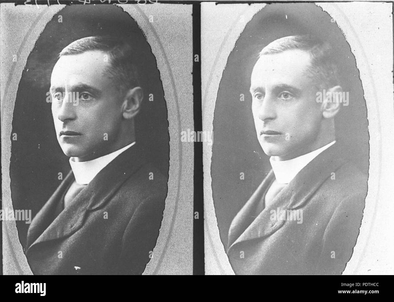 170 52393 SLNSW studio due ritratti di copia di Rev Philip Arthur Micklin Rettore St James Church Foto Stock