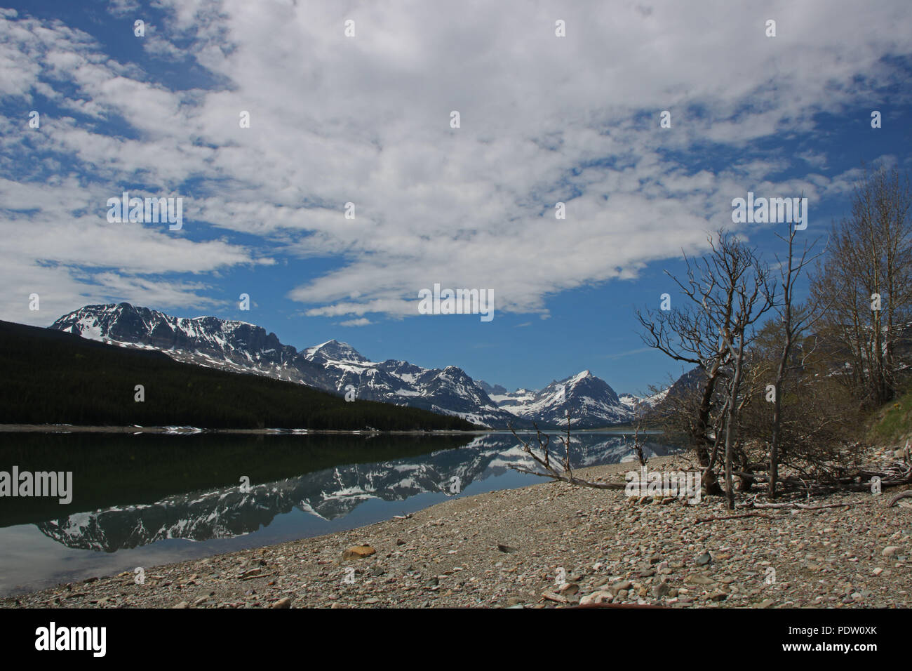 Lake Sherburne. Montana U.S.A. Foto Stock