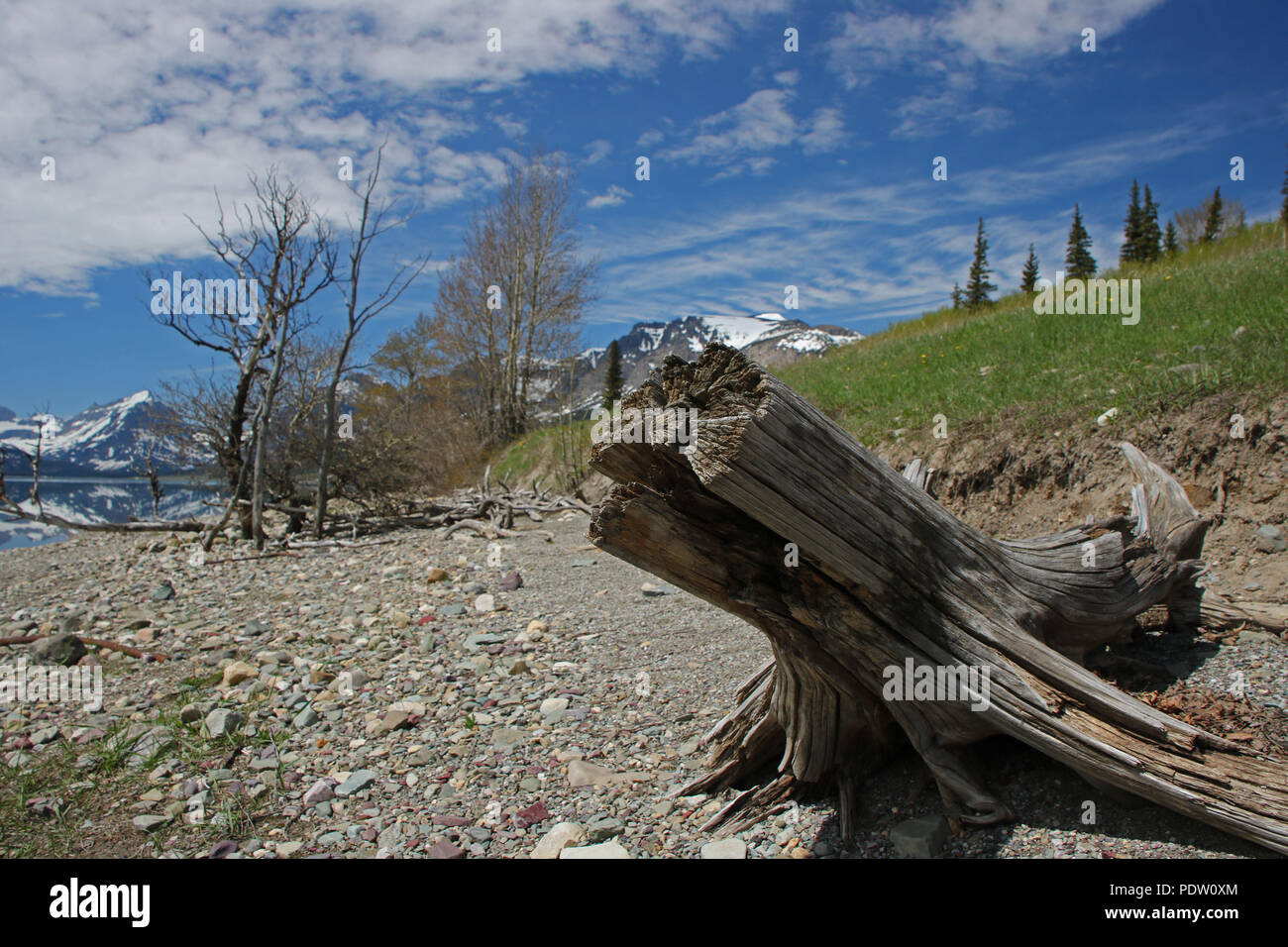 Lake Sherburne. Montana U.S.A. Foto Stock