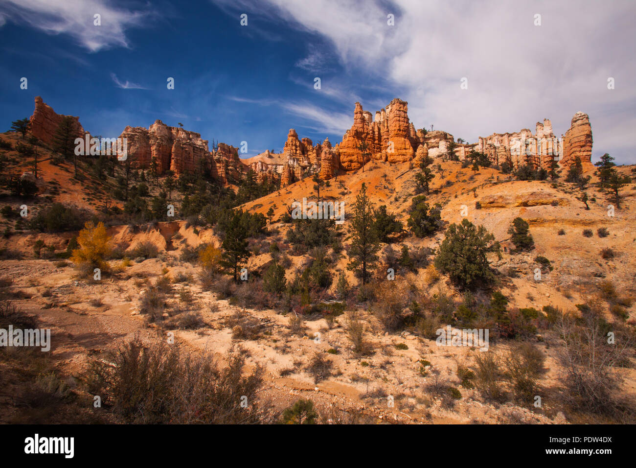 Grotta di muschio Hoodoos. Foto Stock