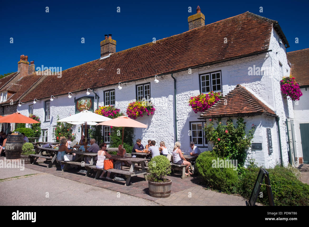 Il Tiger Inn East Dean, East Sussex che è situato a un tiro di schioppo dalla casa di riposo di Sherlock Holmes Foto Stock