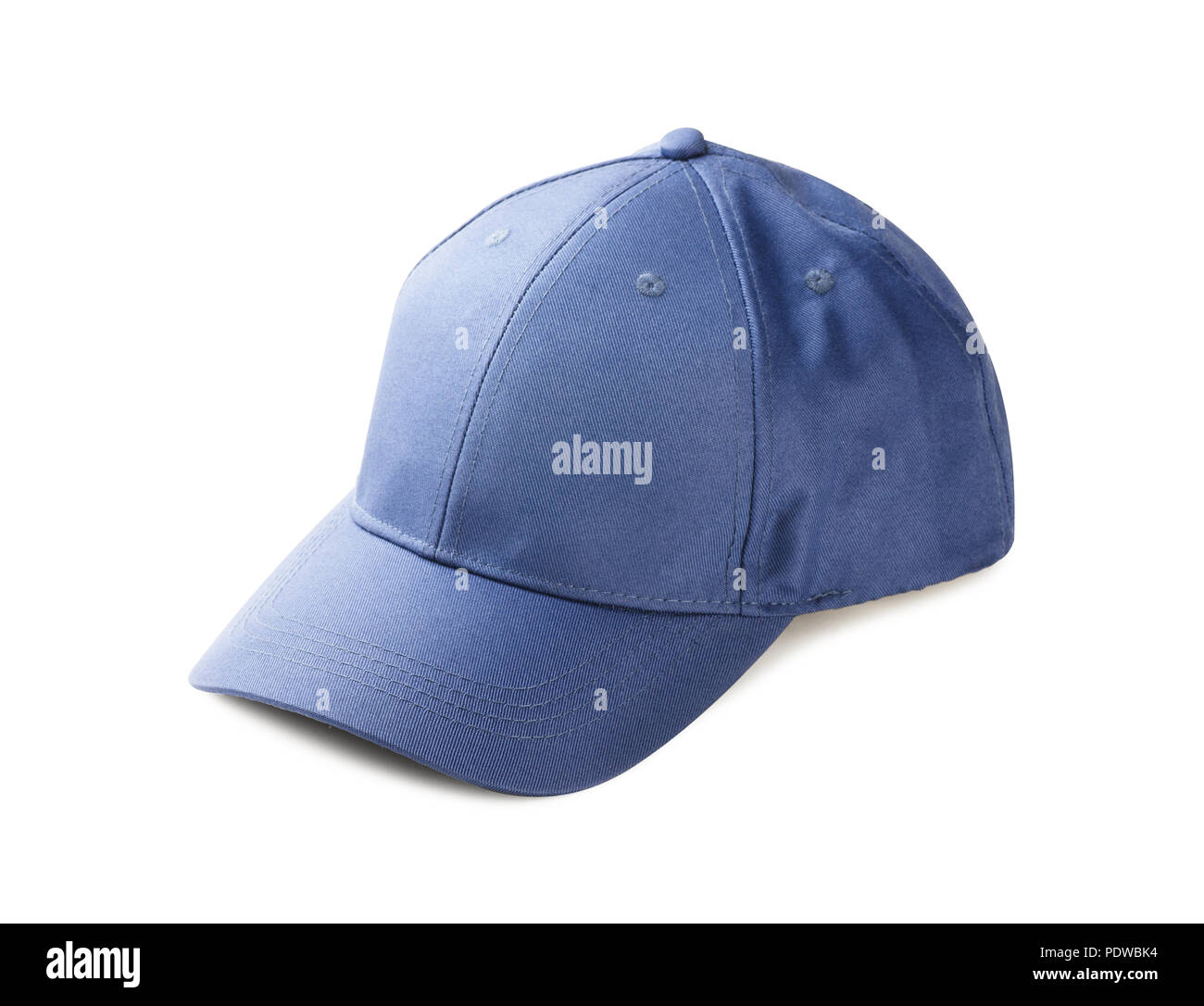 Blue berretto da baseball isolati su sfondo bianco Foto Stock