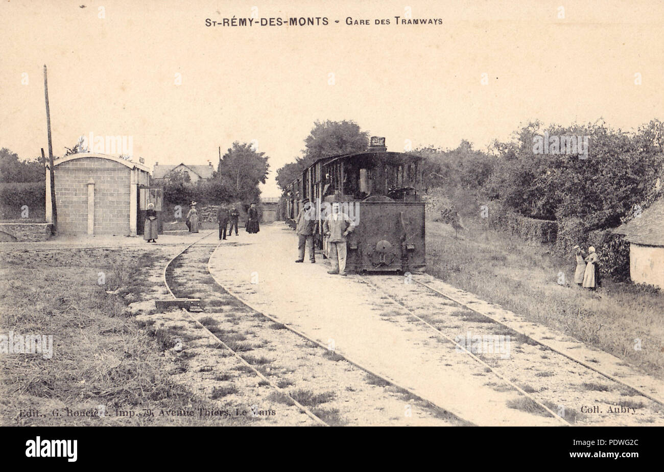 282 Roncière - ST-REMY-des-Monts - Gare des Tramways Foto Stock