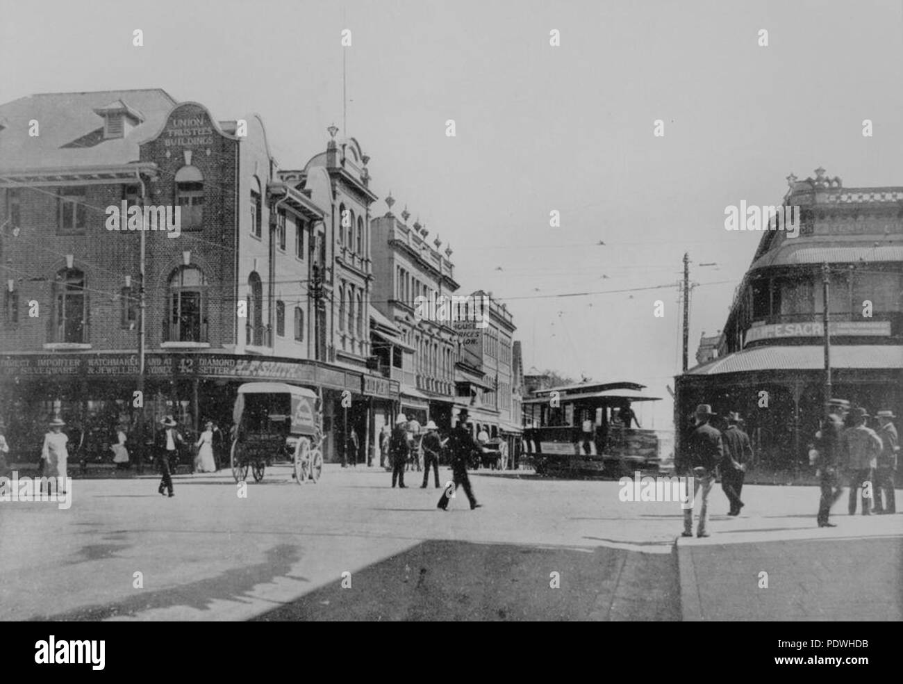 236 StateLibQld 1 163807 George Street, Brisbane, ca. 1911 Foto Stock