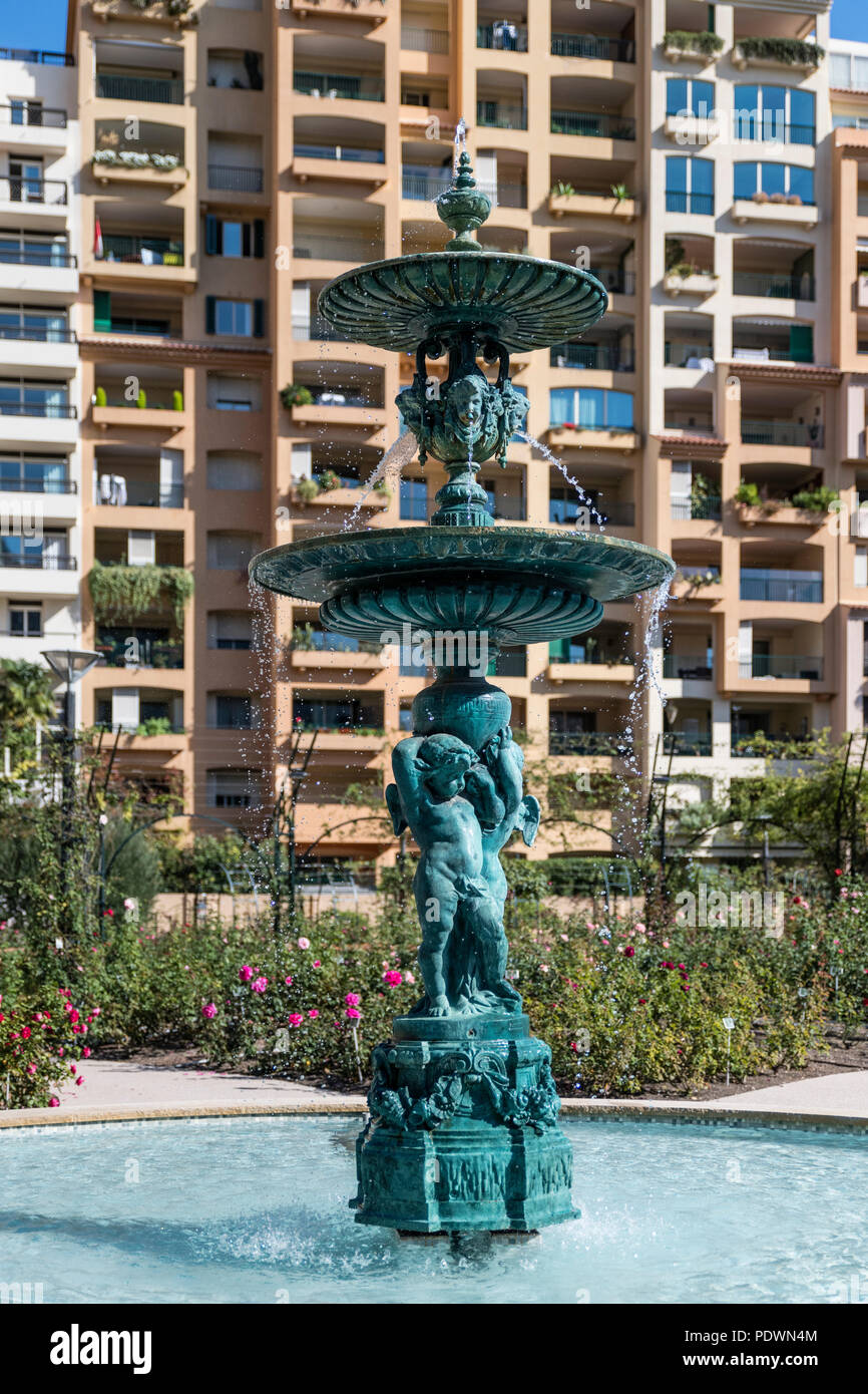 Giardino delle Rose della Principessa Grace, Fontvieille, Monaco Foto Stock