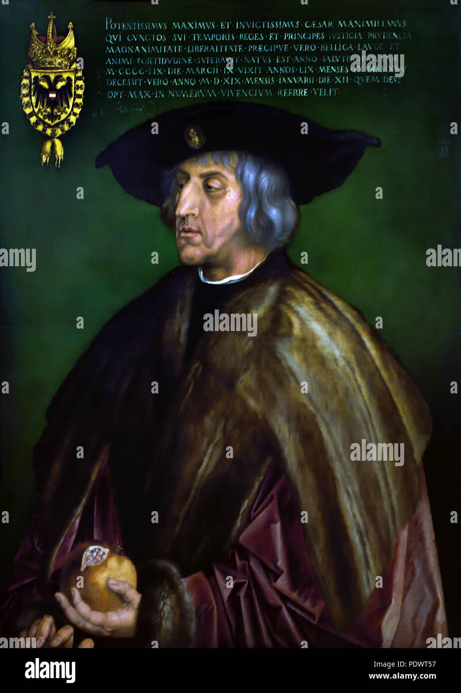 Kaiser Maximilian I. 1519 da Albrecht Dürer (1471-1528) tedesco Germania ( Massimiliano I, Imperatore del Sacro Romano Impero ) Foto Stock