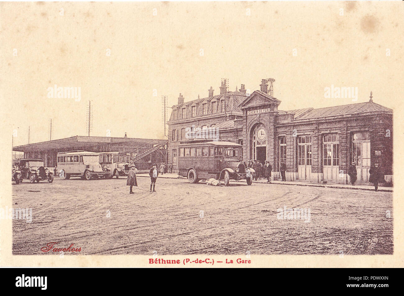 128 Fauchois - BETHUNE - La Gare Foto Stock