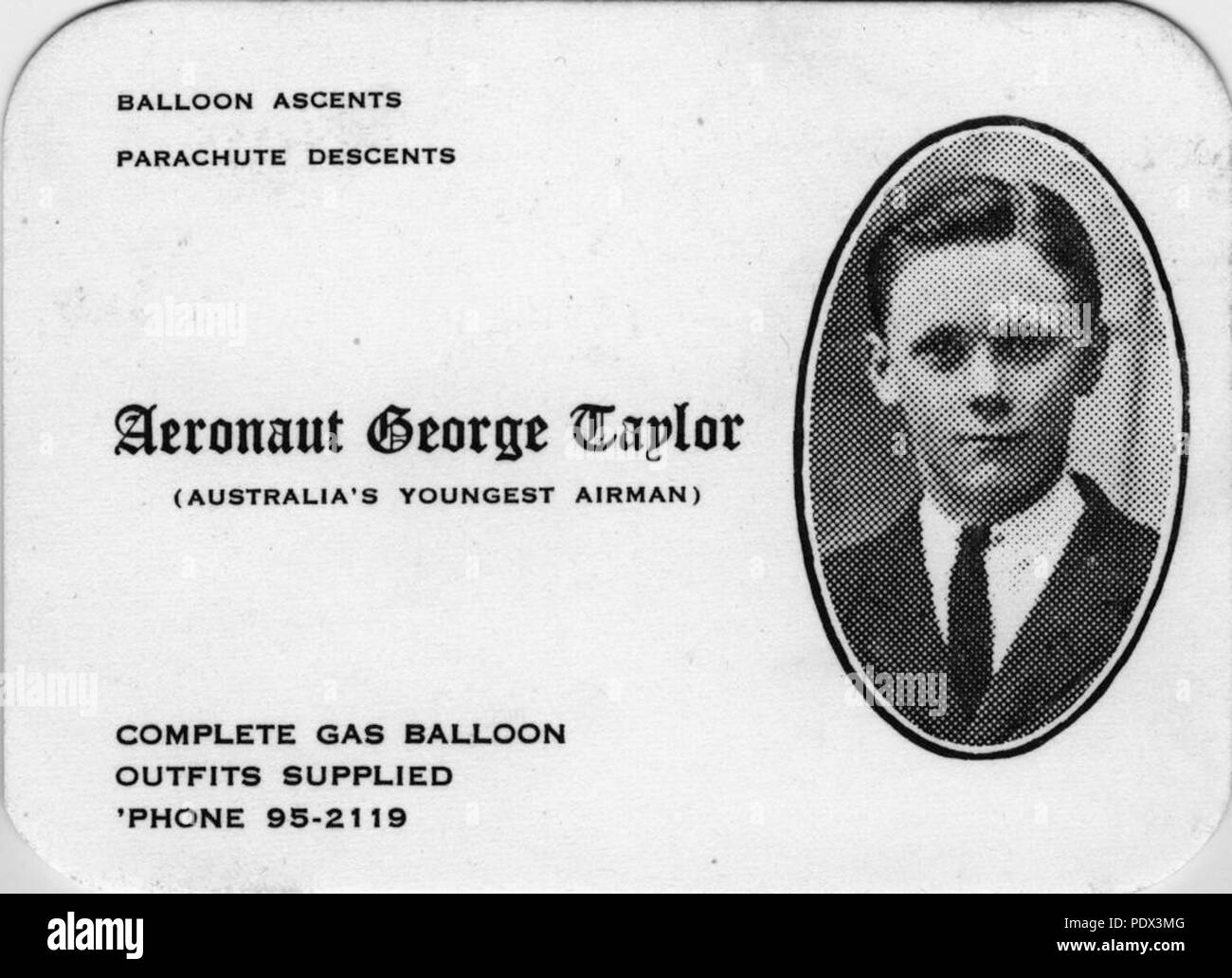 248 StateLibQld 1 195319 George Taylor, Australia il più Giovane Aviatore, ca. 1917 Foto Stock