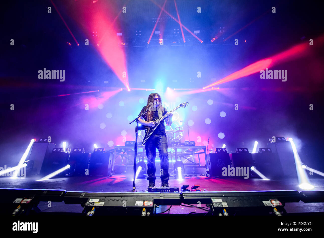 Las Vegas, NV, Stati Uniti d'America. 10 Ago, 2018. ***La copertura della casa*** Coheed e Cambria in corrispondenza del giunto al Hard Rock Hotel & Casino in Las Vegas NV il 10 agosto 2018. Credito: PIL foto/media/punzone Alamy Live News Foto Stock