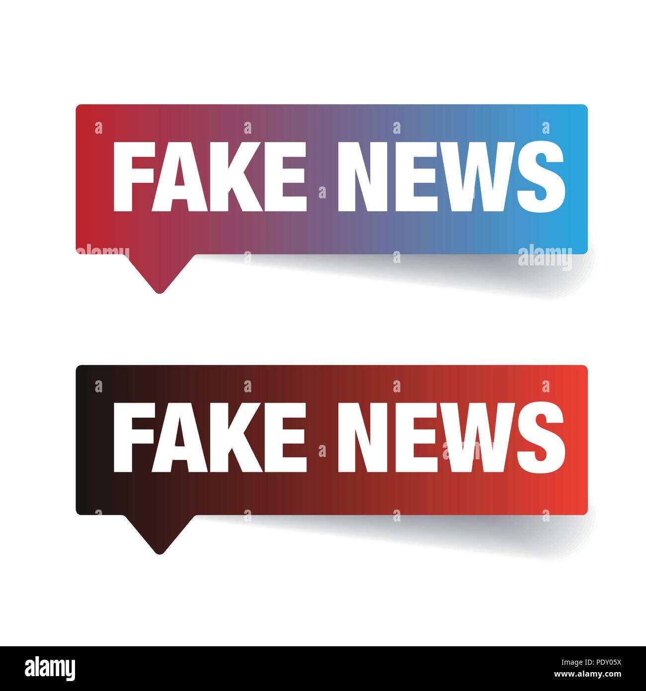 Fake News sign tag etichetta Illustrazione Vettoriale
