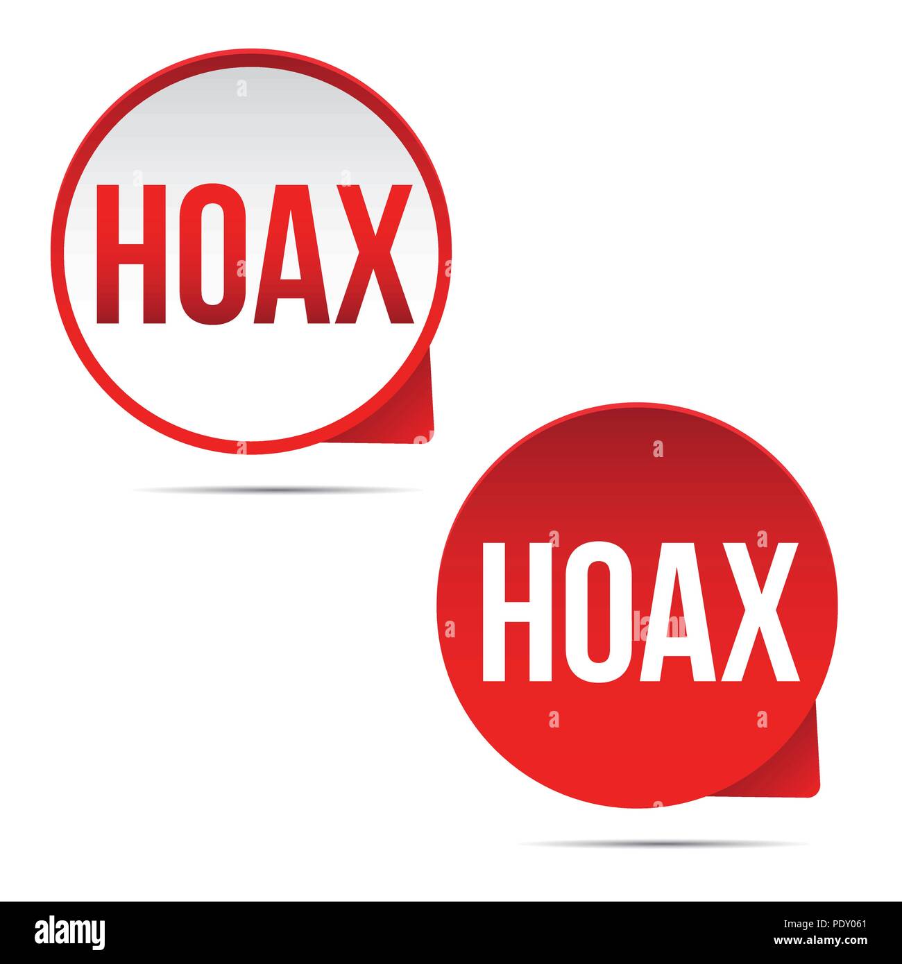 Hoax sign tag etichetta Illustrazione Vettoriale