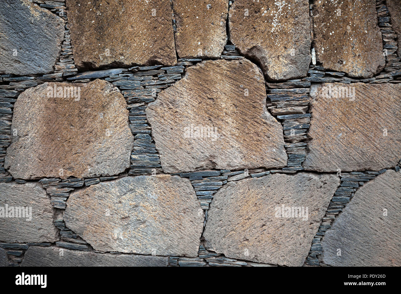 Muro di pietra, Gran Canaria Isole Canarie Spagna Foto Stock