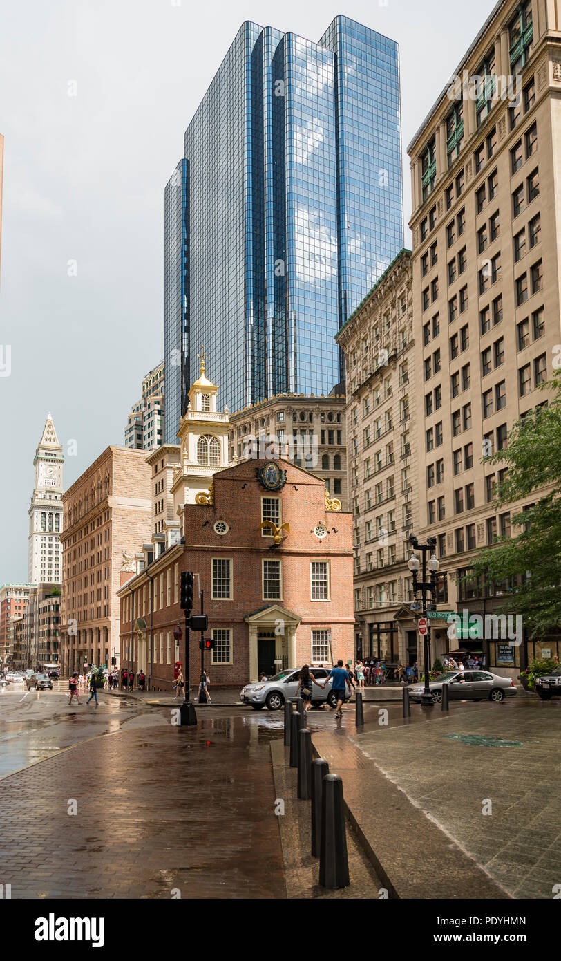 Boston Old State House building Foto Stock