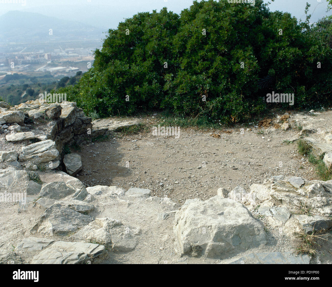 Peña del Moro. Insediamento iberico. Vi secolo a.c.-4secolo A.C. Sant Just Desvern, provincia di Barcelona, Catalogna, Spagna. Foto Stock