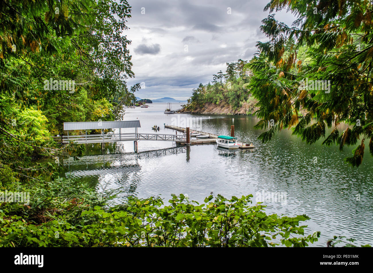 Brentwood Bay ingresso entro il Buchart Gardens Foto Stock