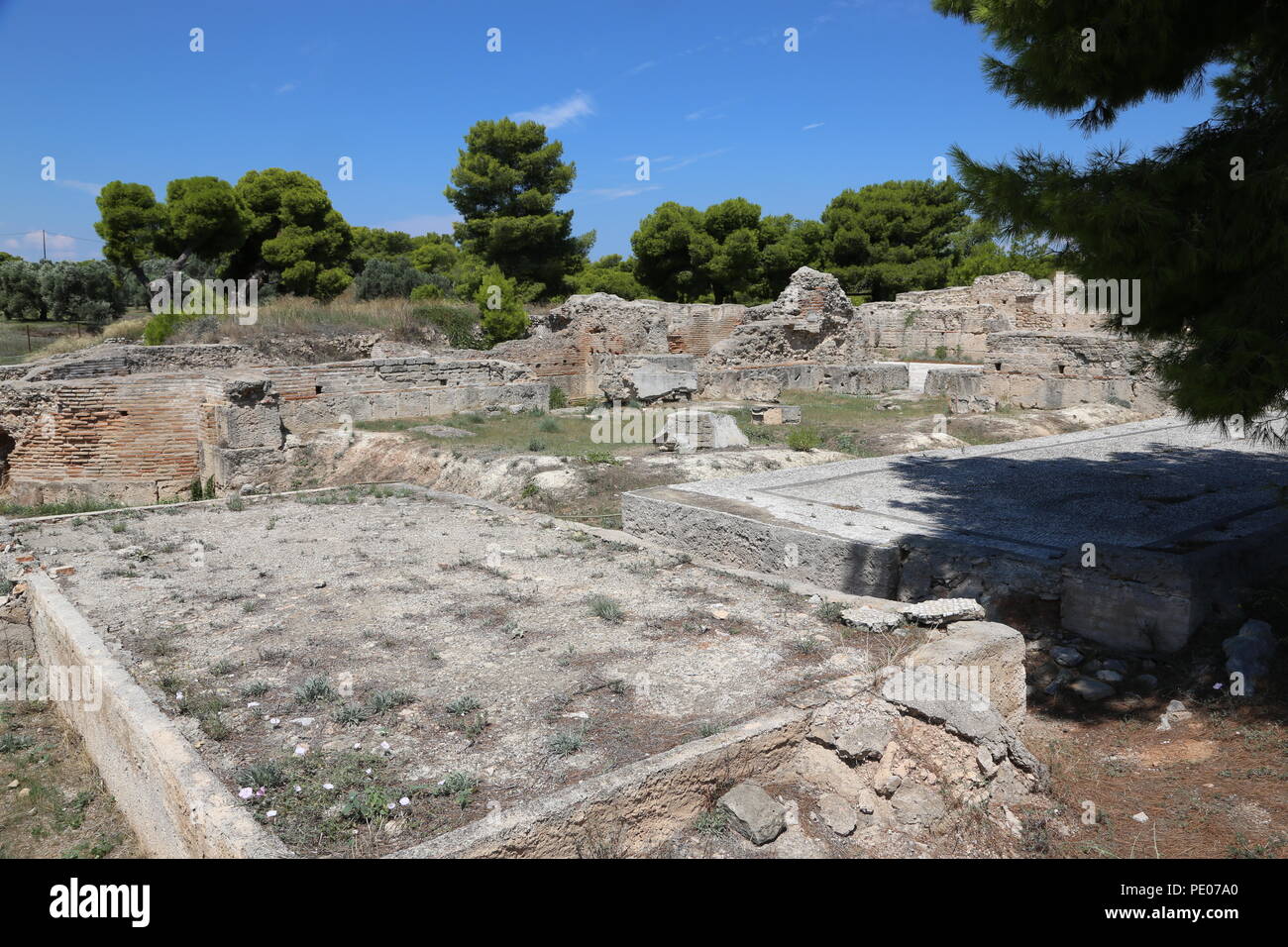 La Grecia, Isthmia, antica città Foto Stock