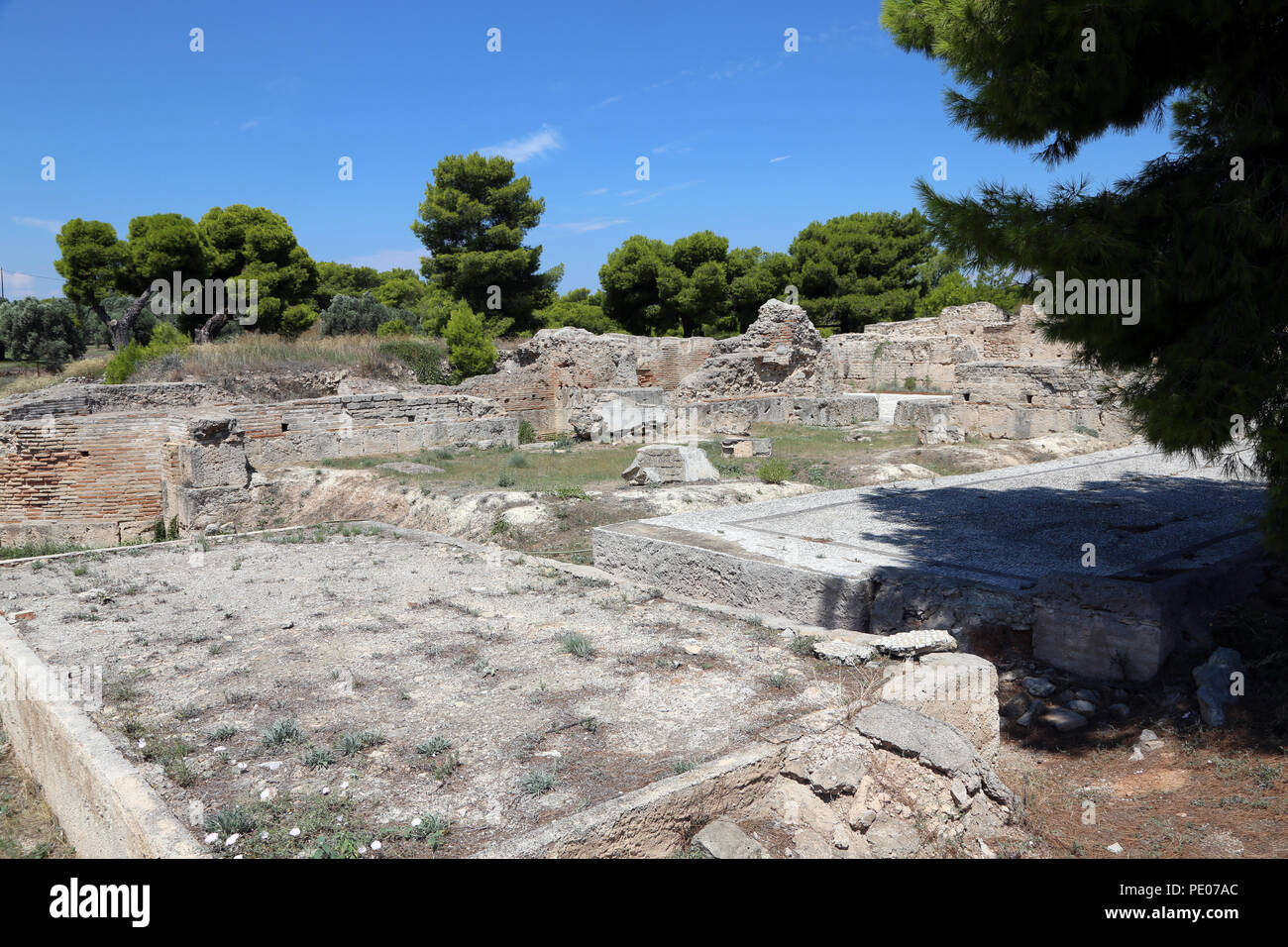 La Grecia, Isthmia, antica città Foto Stock