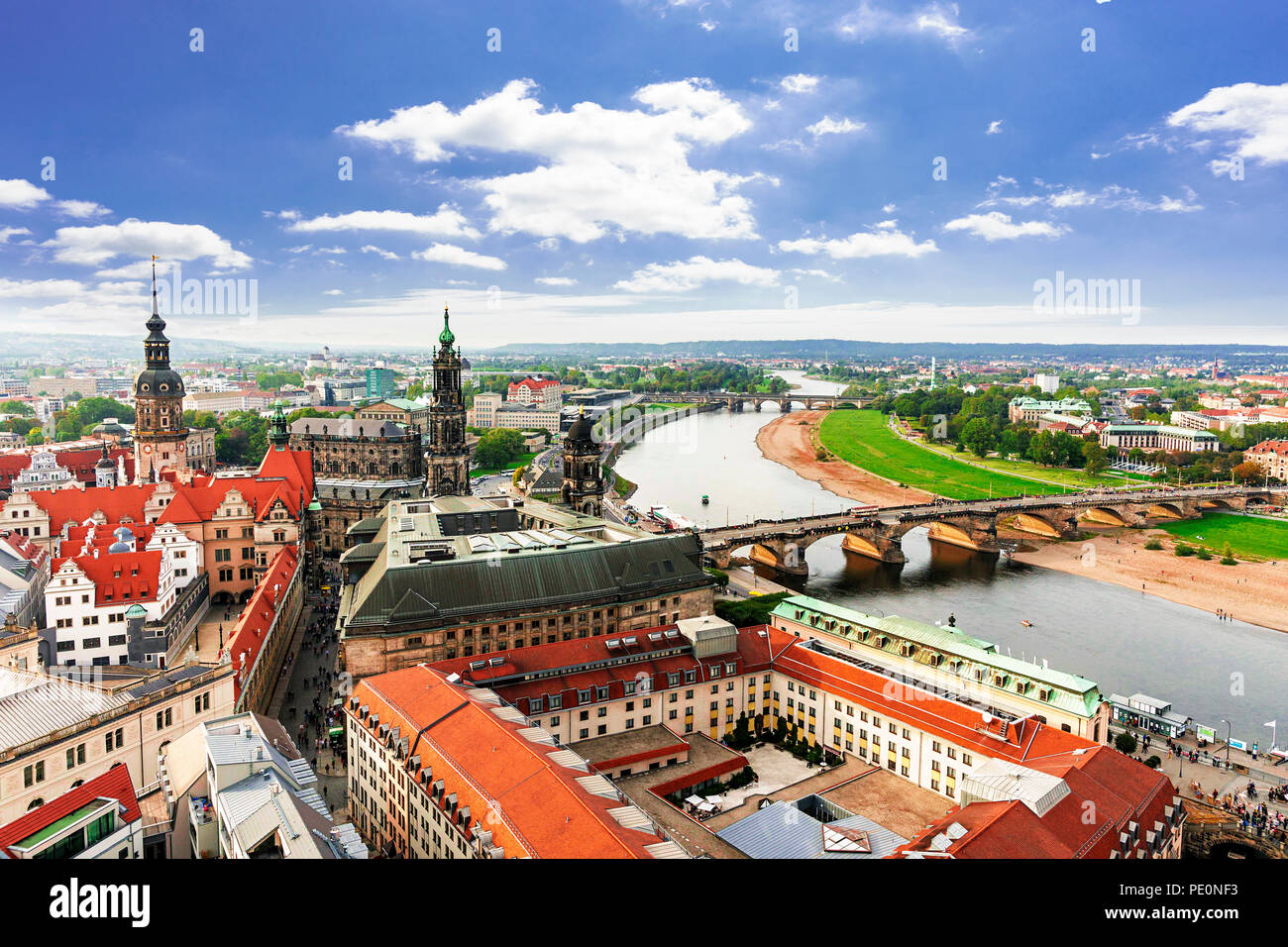 Dresda in Germania. Città Capitale della Sassonia. Foto Stock