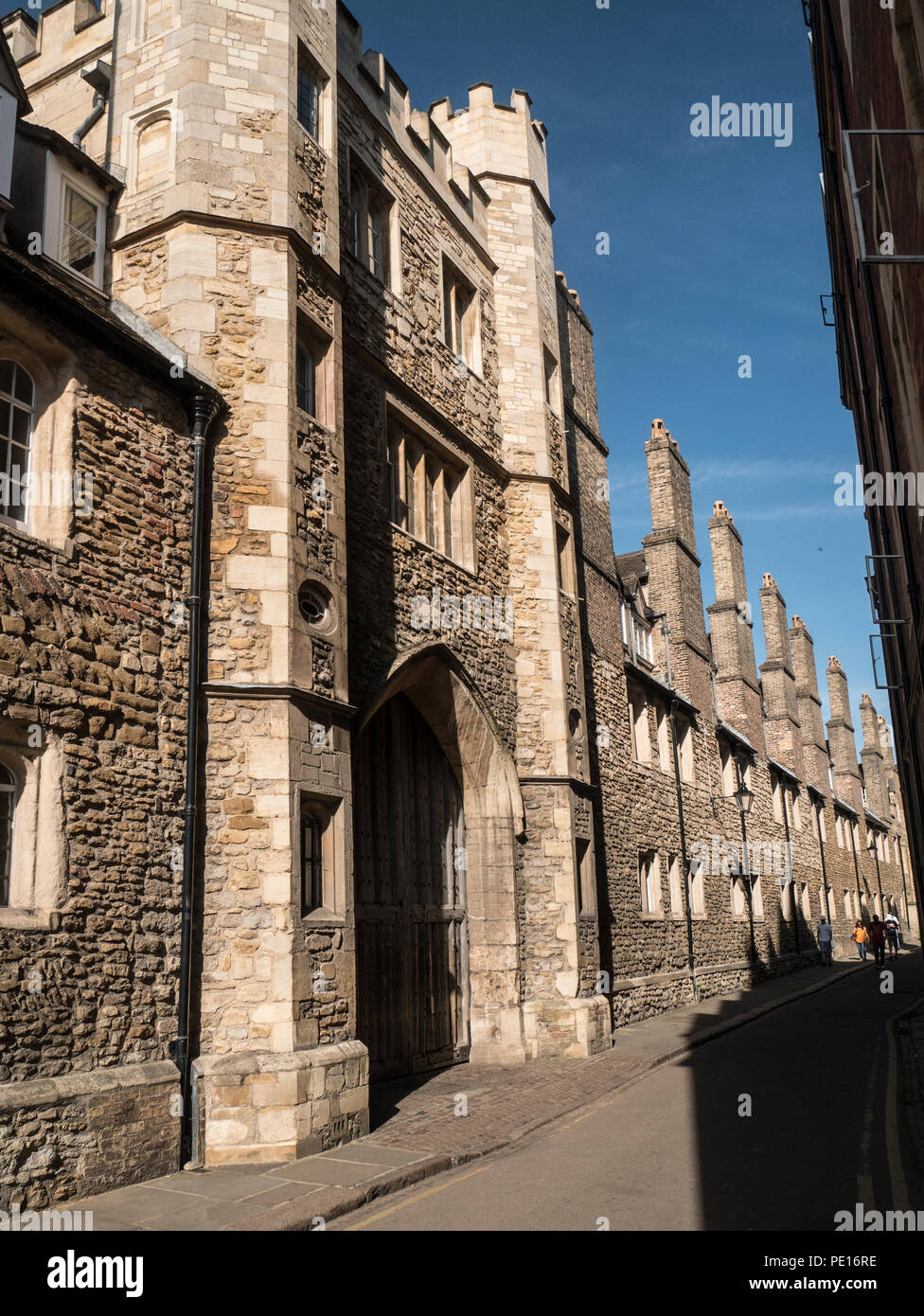 Queens Gate Trinità corte Trinity Lane Cambridge Foto Stock