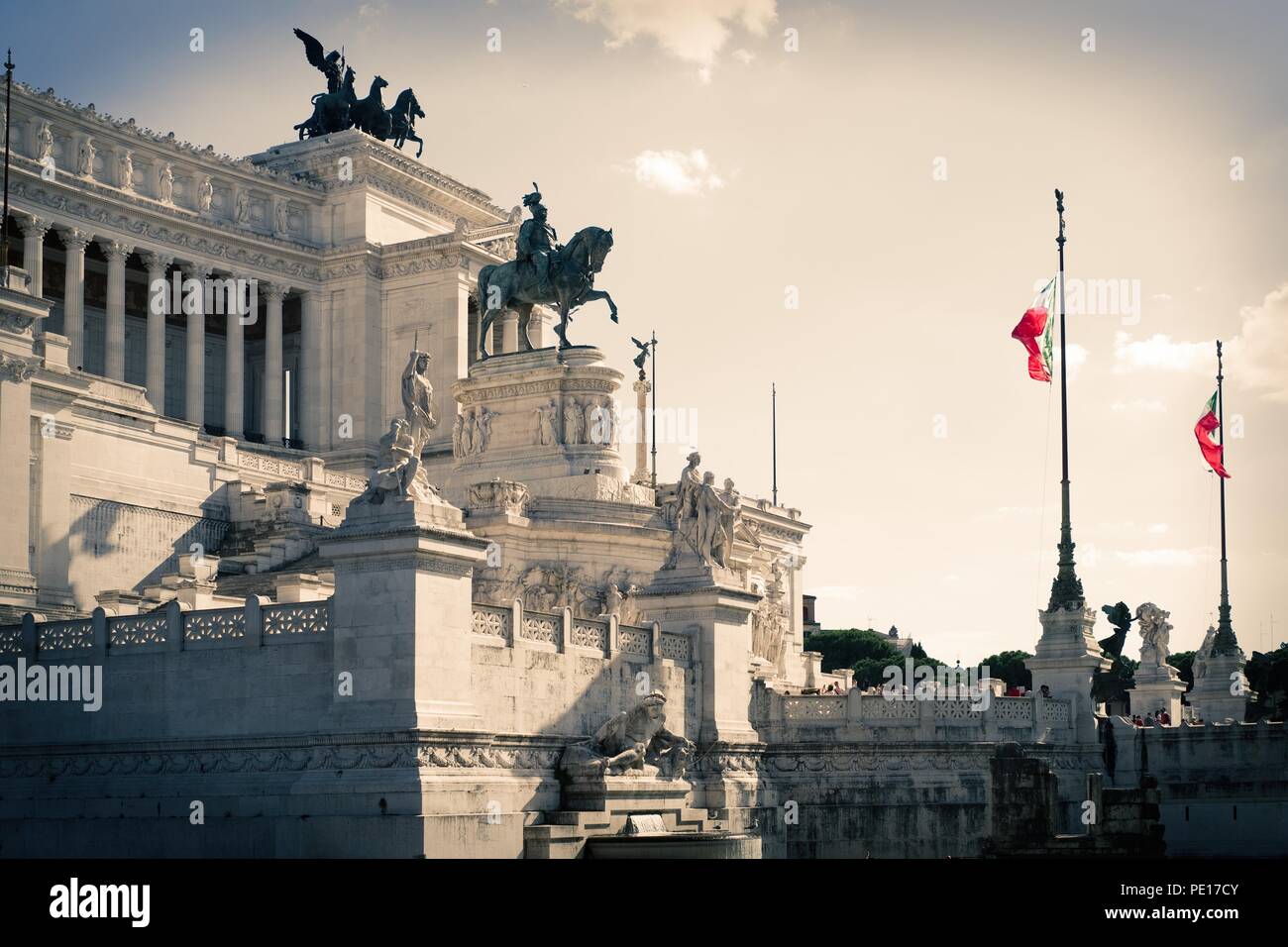 Roma, Italia - 29 giugno 2018: vista dell Altare della Patria o il Vittoriano, nel centro di Roma Foto Stock