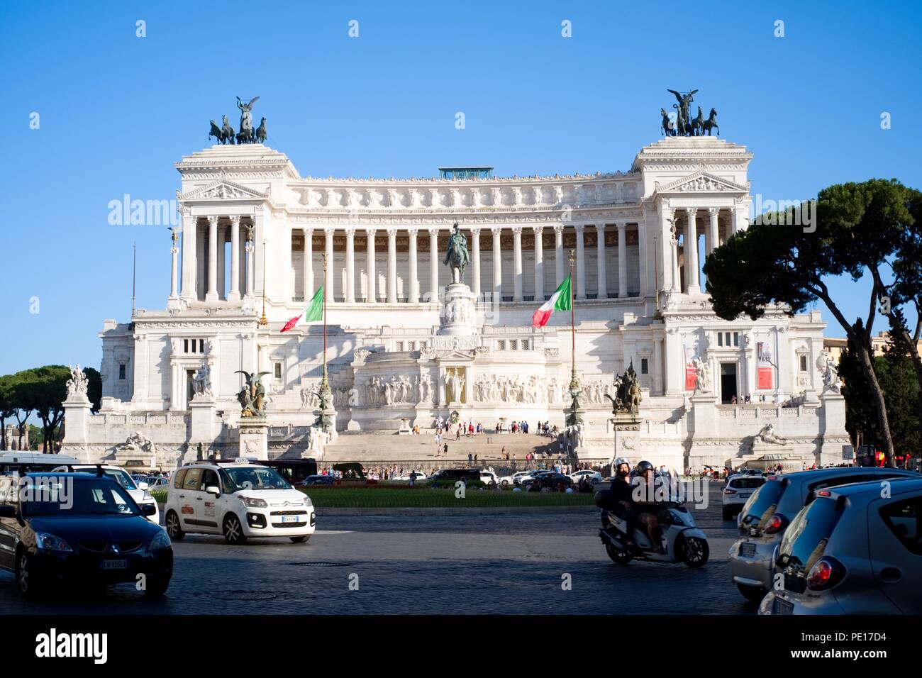 Roma, Italia - 29 giugno 2018: vista dell Altare della Patria o il Vittoriano, nel centro di Roma Foto Stock