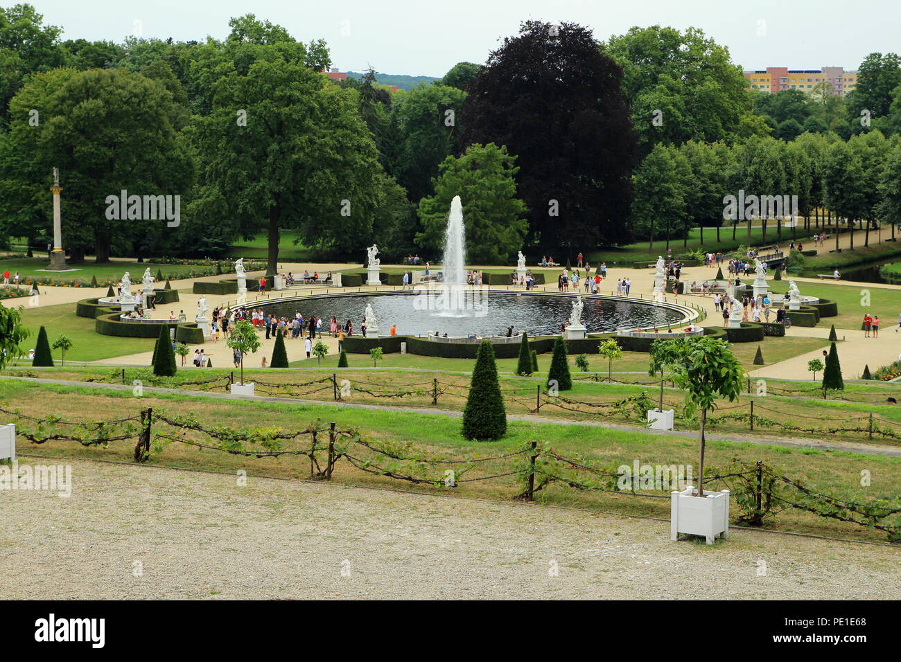 Sans Souci palace a Potsdam. Foto Stock