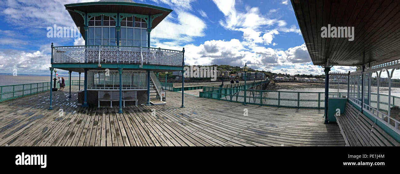 Clevedon pier, North Somerset, nel sud-ovest dell'Inghilterra, Regno Unito Foto Stock