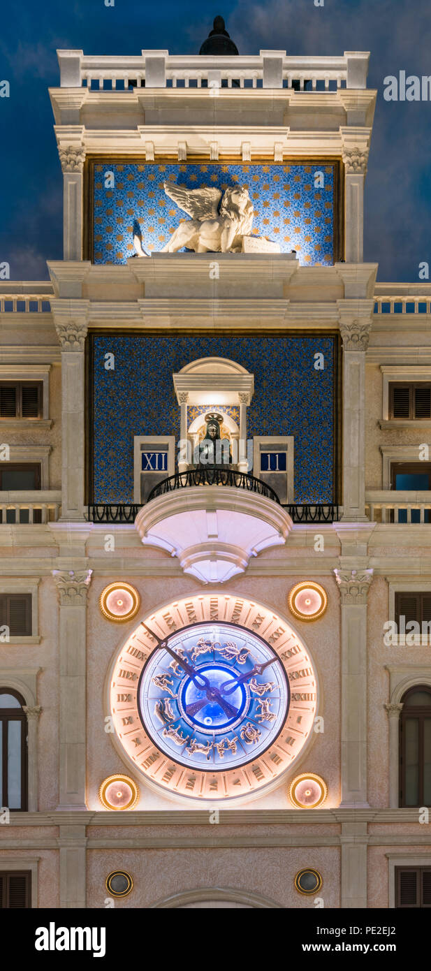 Centro Commerciale per lo shopping presso il casinò veneziano e Resort Hotel, Macao Foto Stock