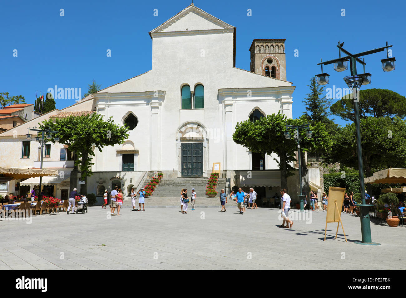 RAVELLO, Italia - luglio 2, 2018: Duomo di Ravello sulla Costiera Amalfitana, Italia Foto Stock