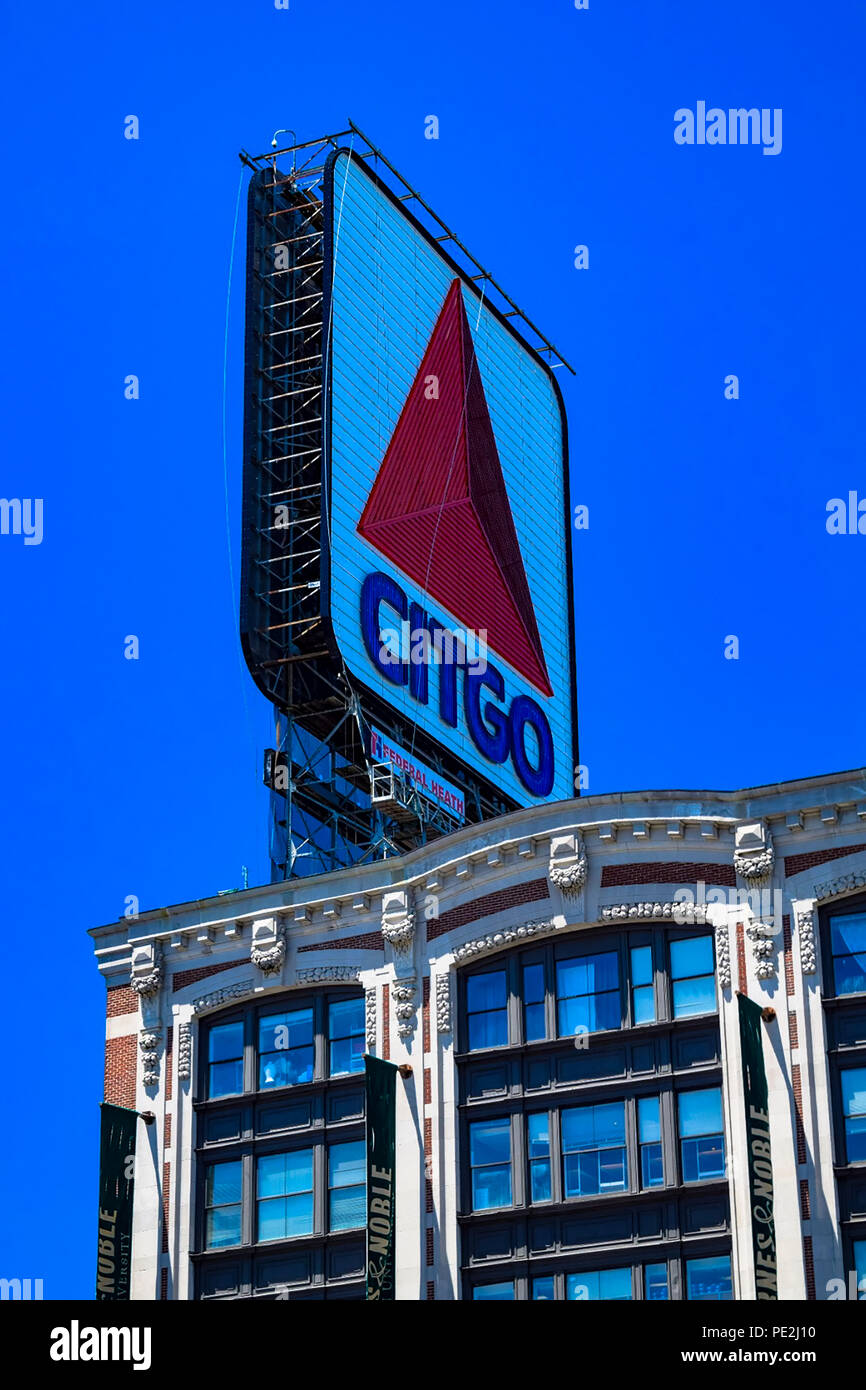 L'iconico Citgo segno a Kenmore Square di Boston, Massachusetts Foto Stock