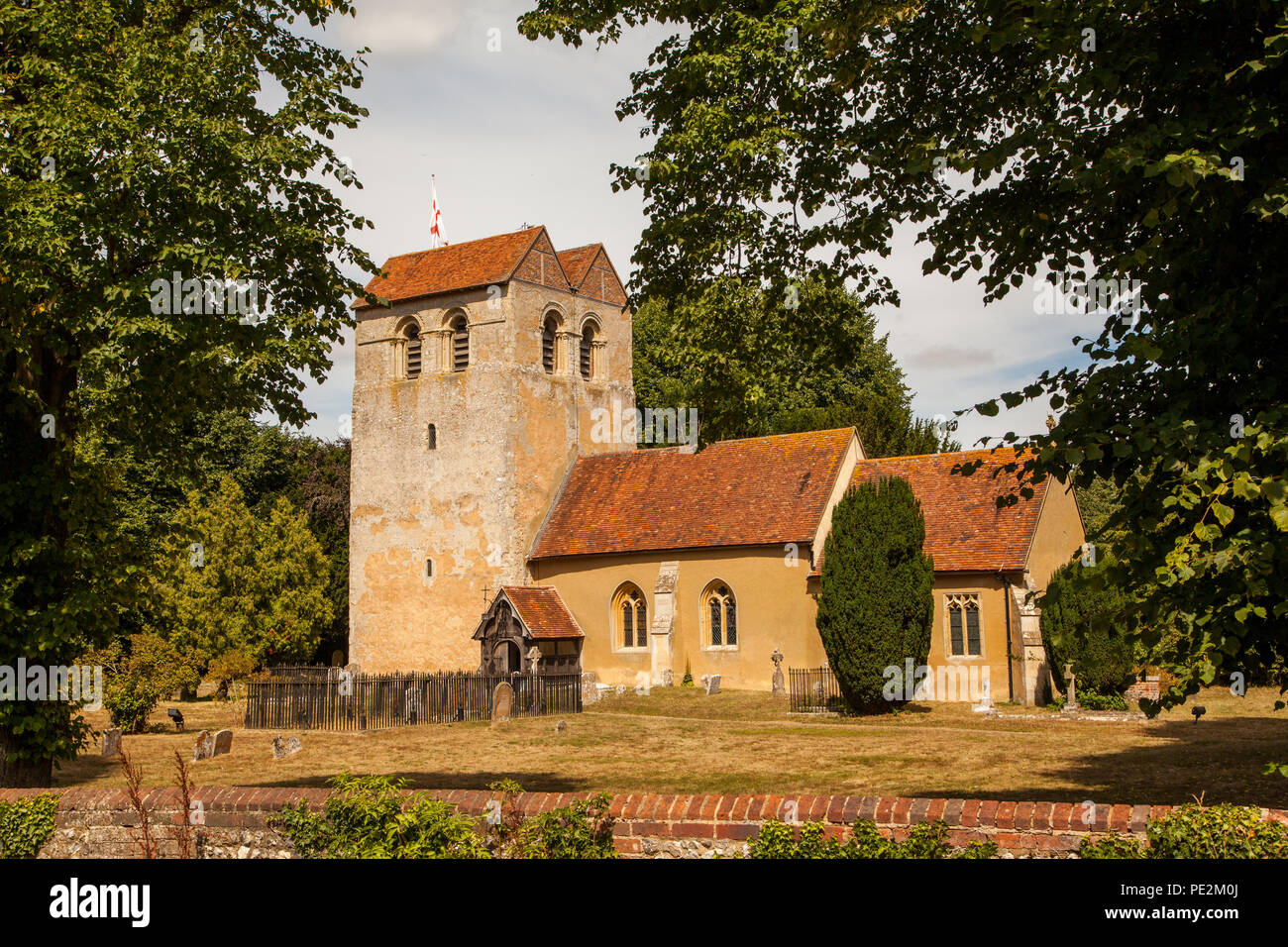 San Bartolomeo chiesa in chilterns villaggio di Fingest Buckinghamshire England Regno Unito impostazione per molti Midsomer omicidi Foto Stock