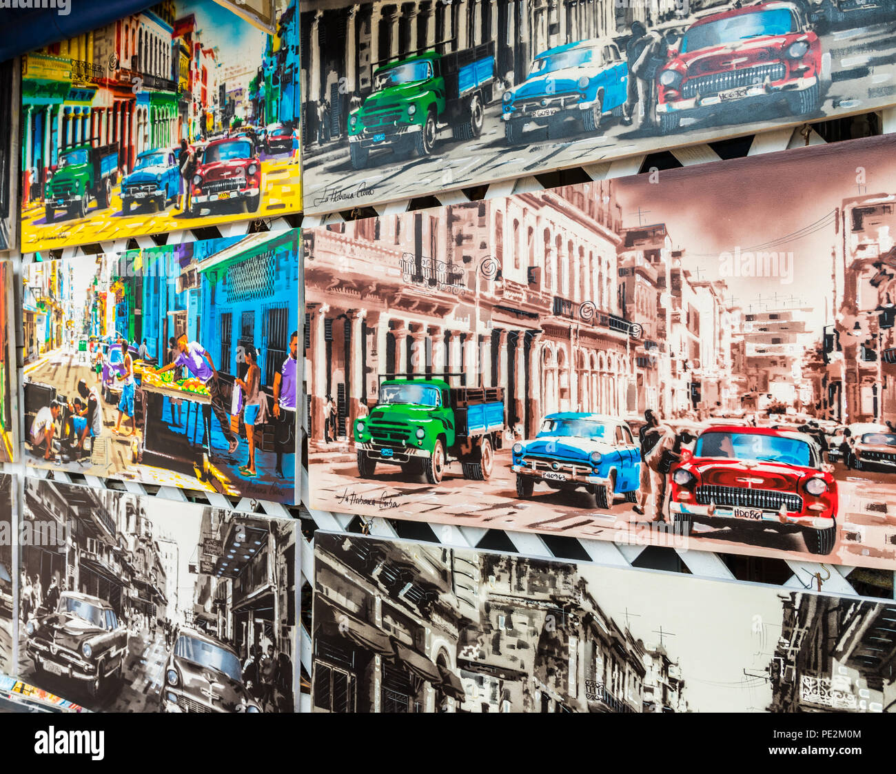 Una vista tipica a Varadero in Cuba Foto Stock