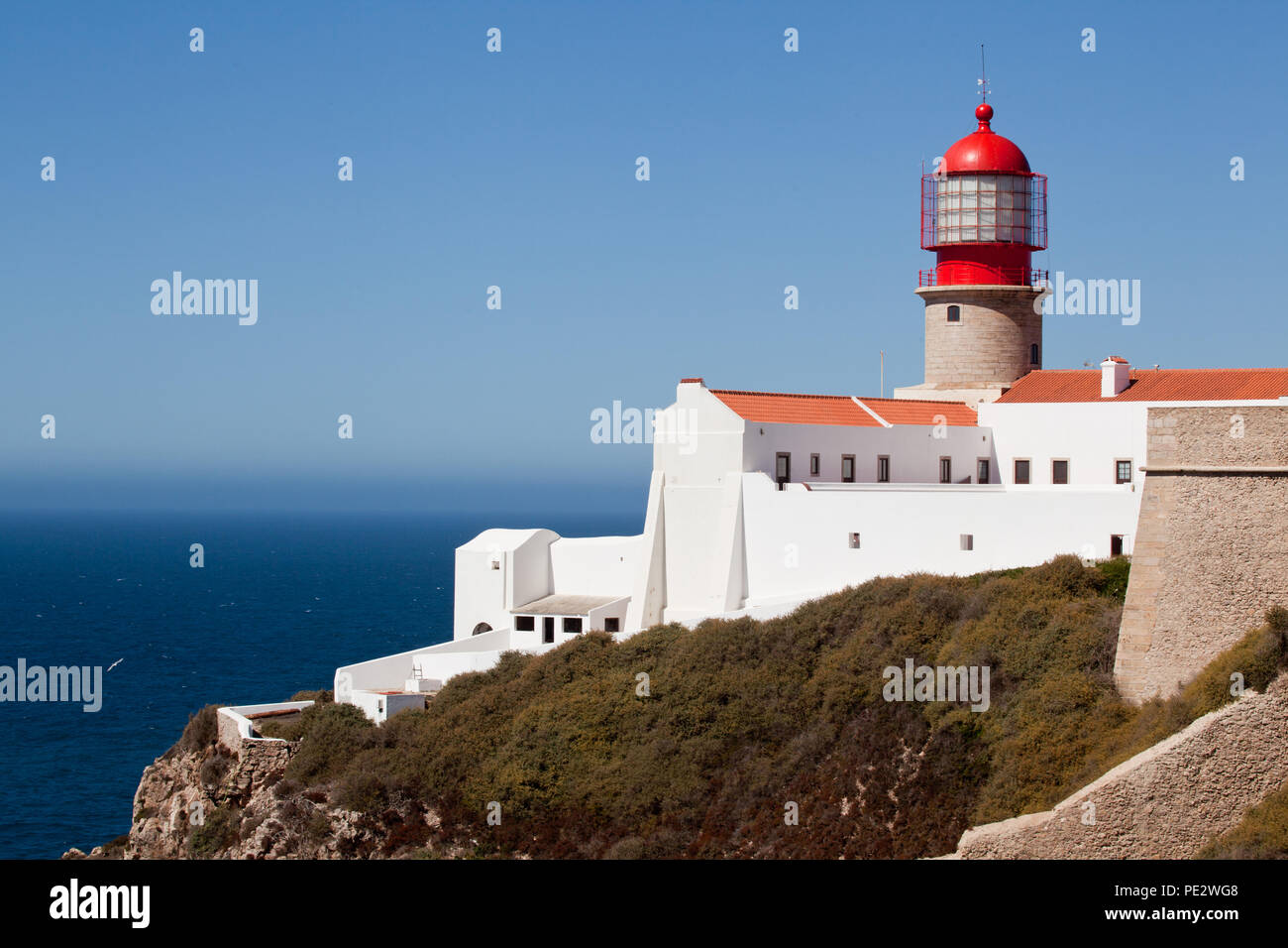 Cape St Vincent faro e il convento nel parco nazionale della Costa Vicentina Foto Stock