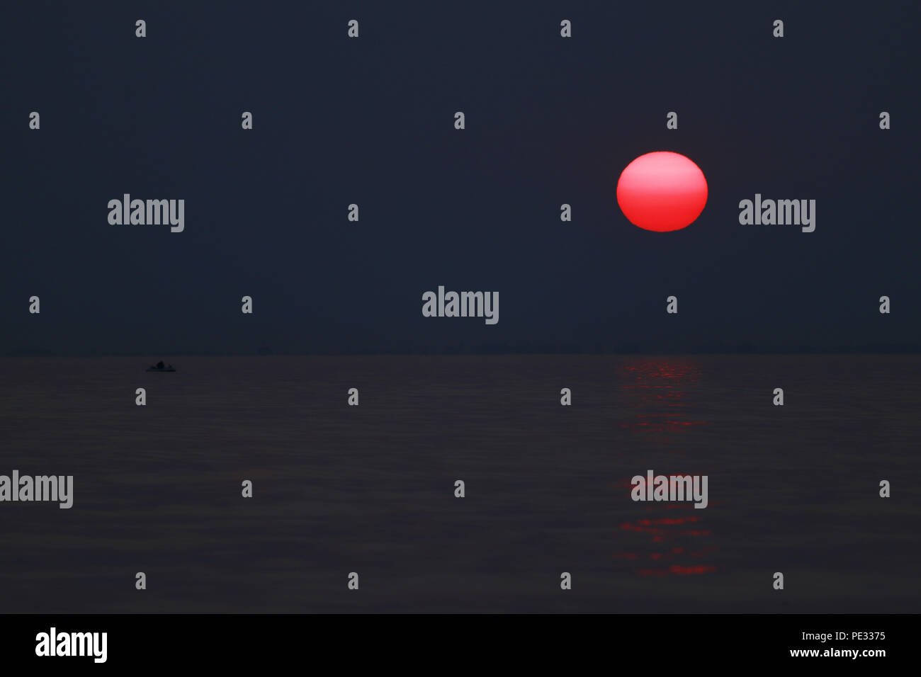 Tramonto vicino Semiahmoom, Washington Foto Stock