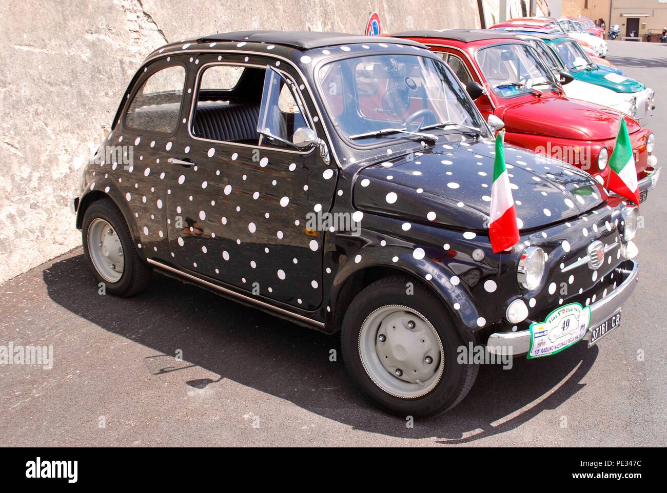 Fiat 500 Abruzzo Fiat Rally Casoli Italia Luglio 2018 Foto Stock