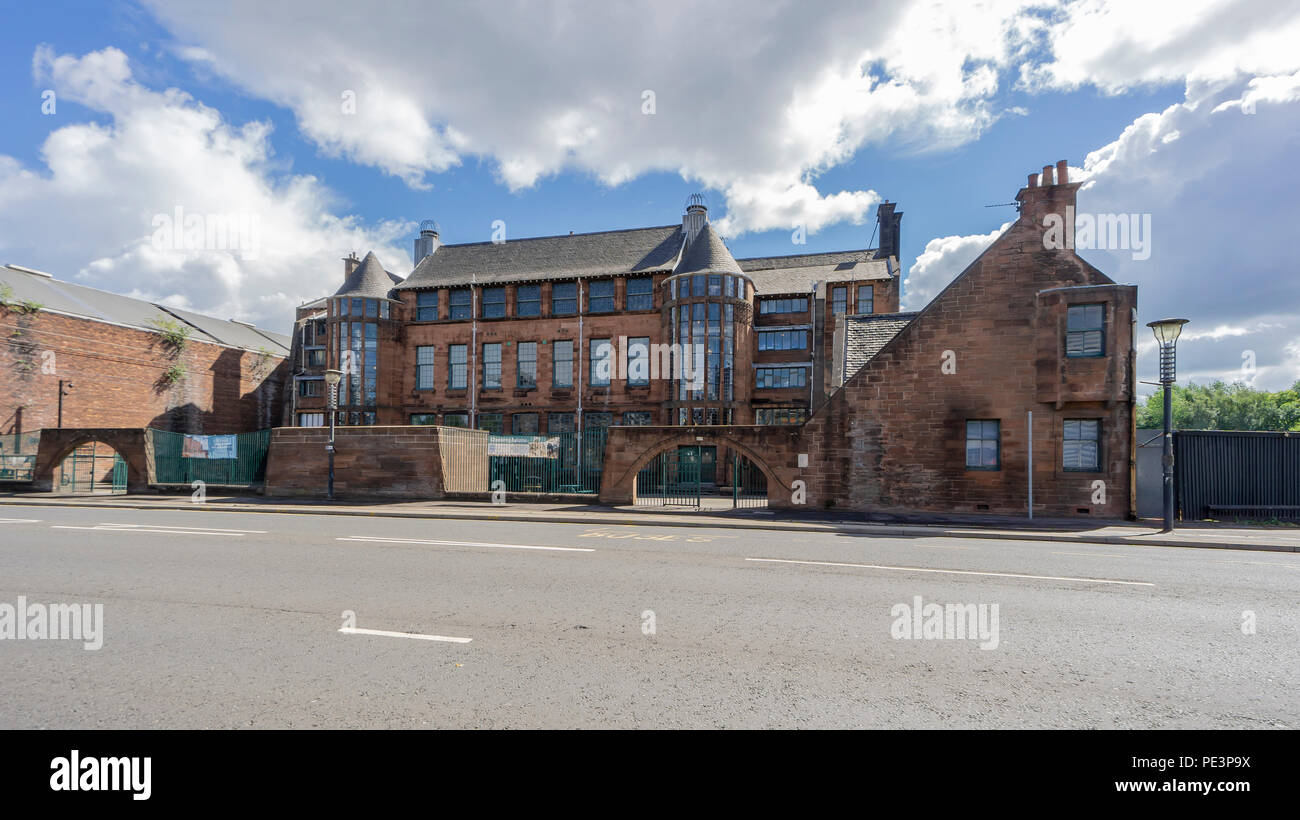 Facciata di Charles Rennie Mackintosh progettato Scotland Street School (ora museo) in Scozia Street Glasgow Scotland Regno Unito Foto Stock