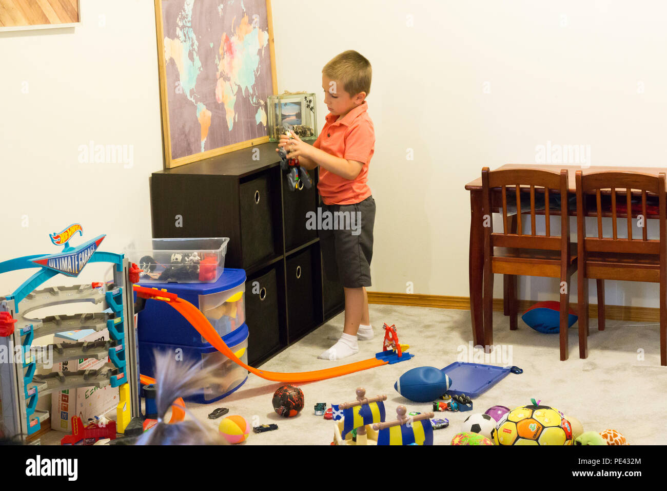 Sala giochi per bambini con giocattoli, STATI UNITI D'AMERICA Foto Stock