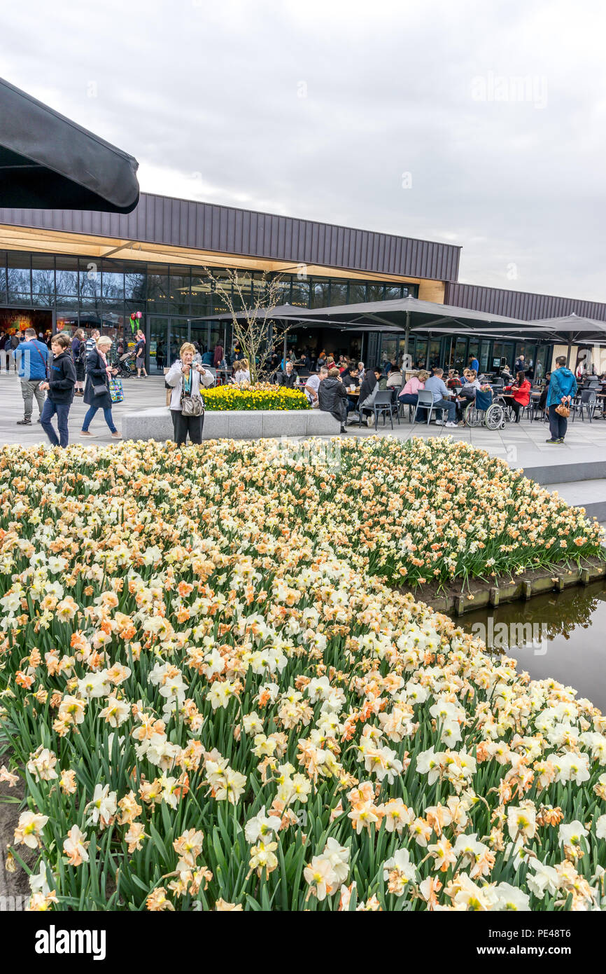 L'ingresso a Keukenhof, Stationsweg , Lisse, Paesi Bassi, l'Europa. Foto Stock